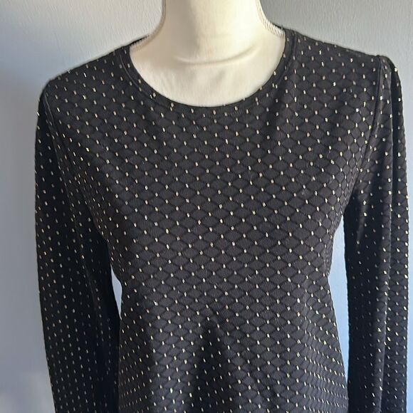 Michael Michael Kors Bell Sleeve Gold Dot Blouse! - Picture 8 of 14